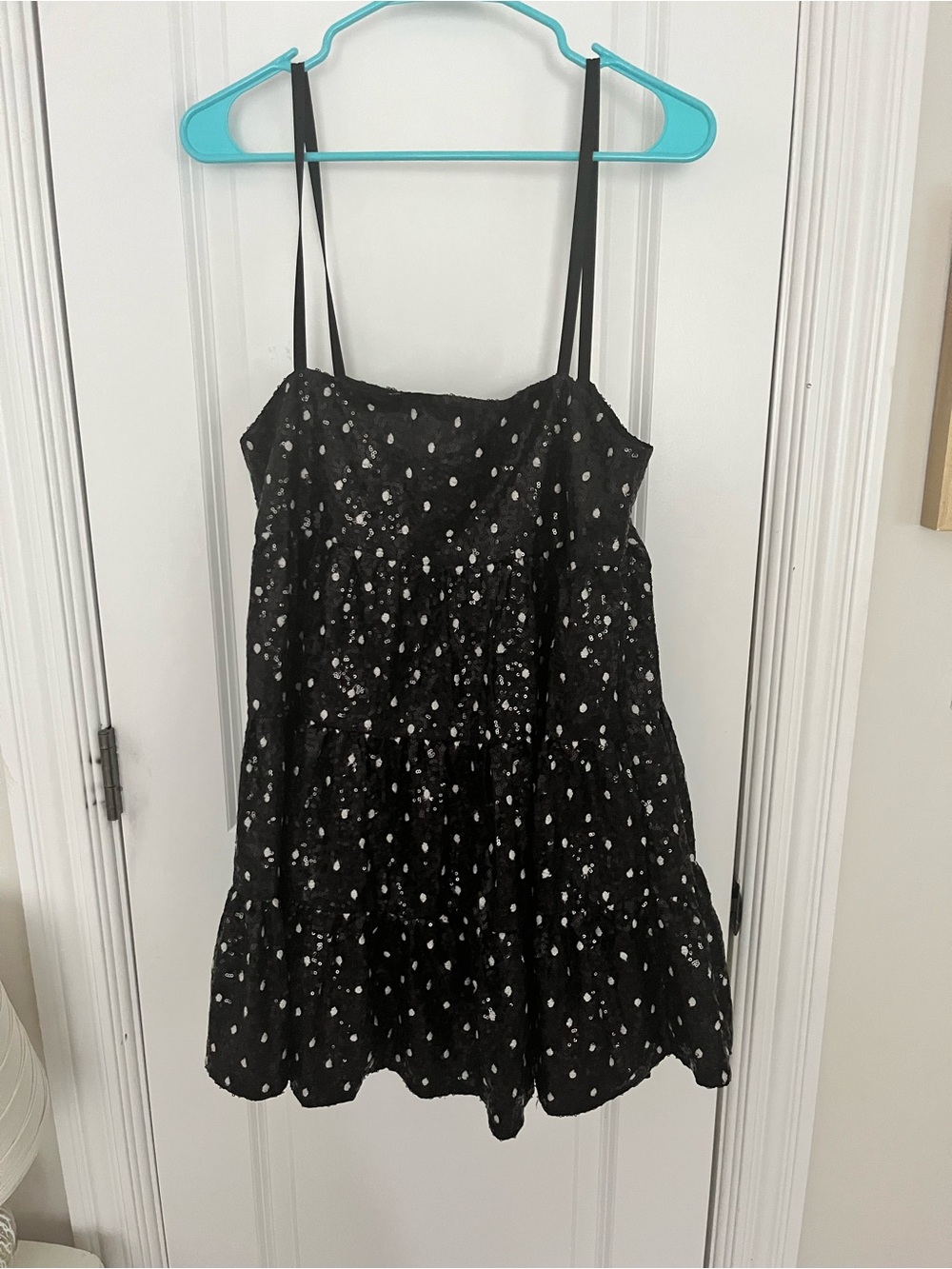 ZARA POLKA DOT SEQUIN MINI DRESS - SIZE SM